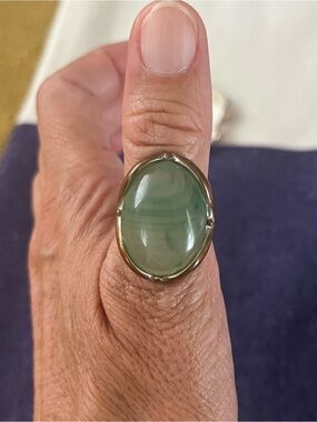 Free People Green Ring sz 7 Chalcedony Women'sJewelry